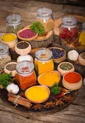 Various spices and herbs