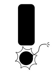 Exclamation mark - bomb