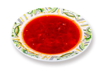 Traditional russian beet soup - borsch