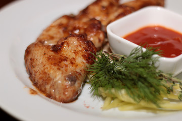dish Chicken wings barbecue