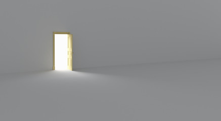 Opened Door with Bright Light