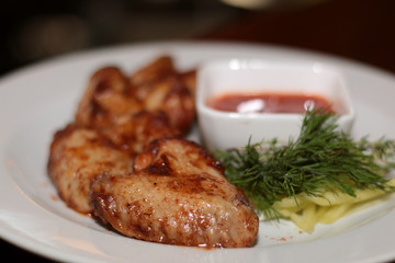 dish Chicken wings barbecue