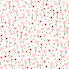 Seamless hand-drawn doodle floral pattern