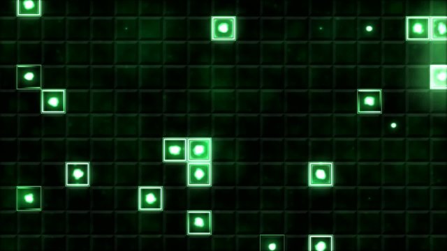 Tiled Background and Light Animation - Loop Green