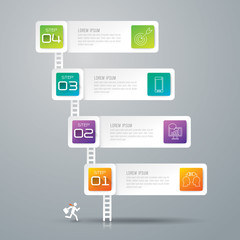 Infographic design template and marketing icons.