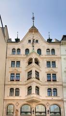 Fototapeta na wymiar Facade of old building in Vienna. Austria