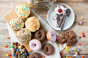 close up of sweets on table