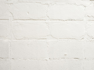 White grunge brick wall background