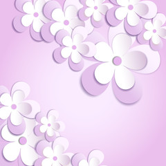 vector background with flowers