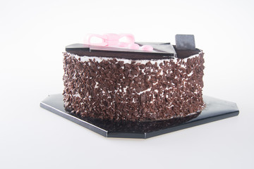 cake. chocolate cakes on background