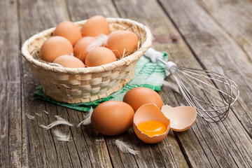 Fresh organic eggs