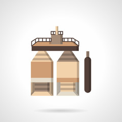 Fuel storage flat vector icon