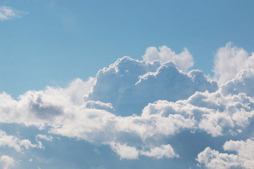 landscape of clouds in the blue sky