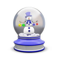 Snowman in a glass bowl
