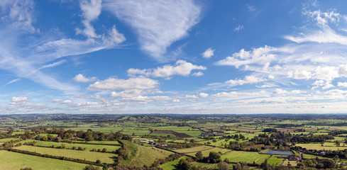 Fototapeta na wymiar High View of The Somerset Levels