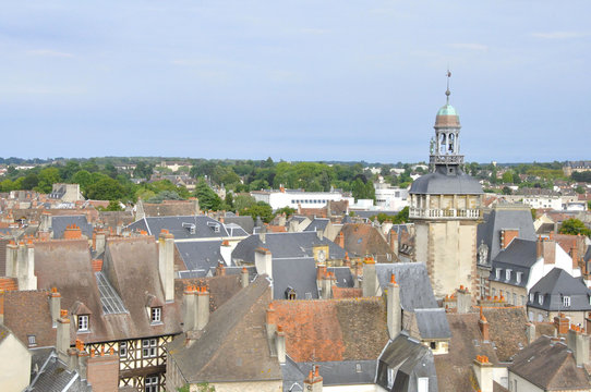 Le  Jacquemart à Moulins (vue aérienne)