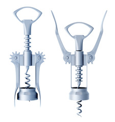 Corkscrew isolated over the white background