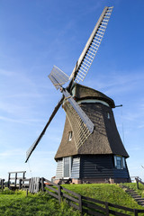 A traditional dutch windmill near Hoorn,Netherlands