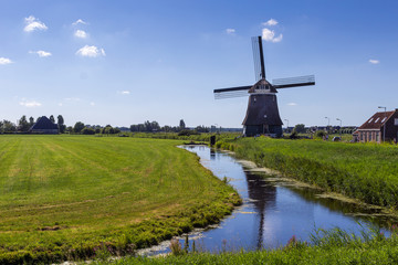 Windmill reflections in Netherlands