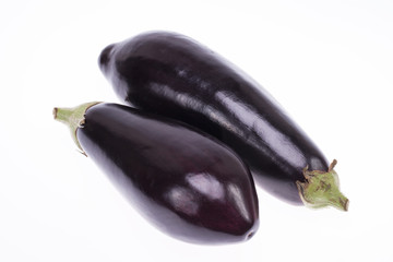 black eggplant isolated on white background