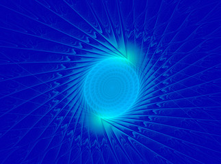 abstract fractal pattern on blue background