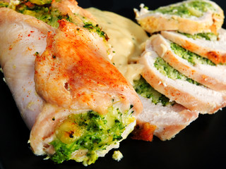 Stuffed chicken rolls