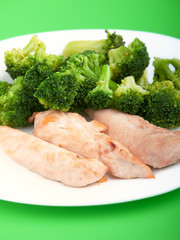 Chicken breasts with broccoli