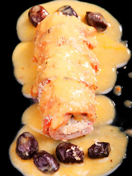 Chicken rulade with bacon