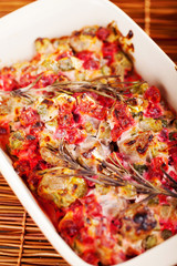 Lamb and beet casserole