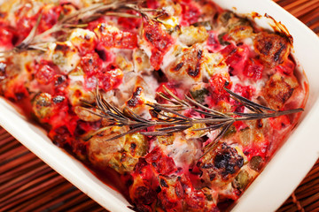 Lamb and beet casserole