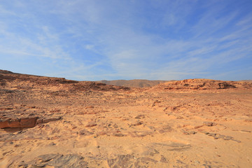 Fototapeta na wymiar Canyon in the desert in Egypt