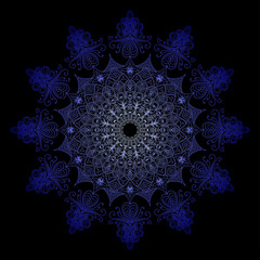 Creative ornament on black background