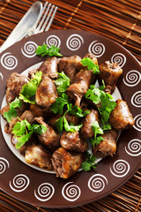 Duck Hearts in butter