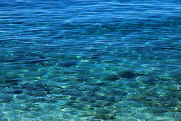 Fototapeta na wymiar Adriatic sea background in Brela , Croatia 