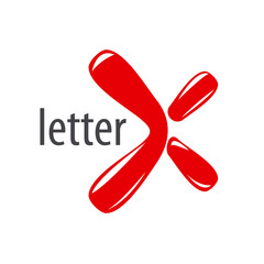 Abstract vector logo inflatable letter X