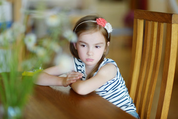 Thoughtful little girl