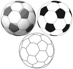Soccer Ball Color Flat And Ink Pack - 89941660