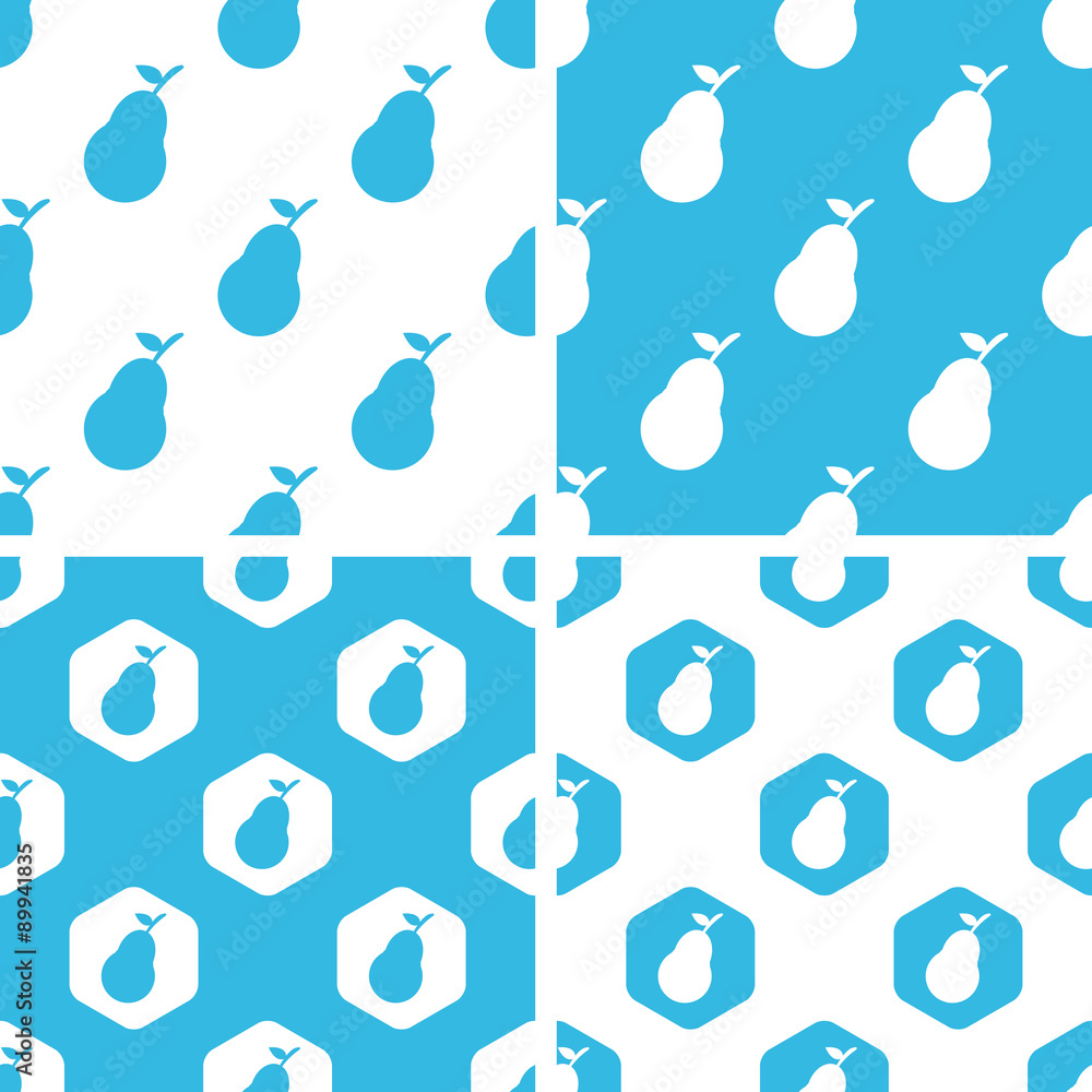 Poster pear patterns set