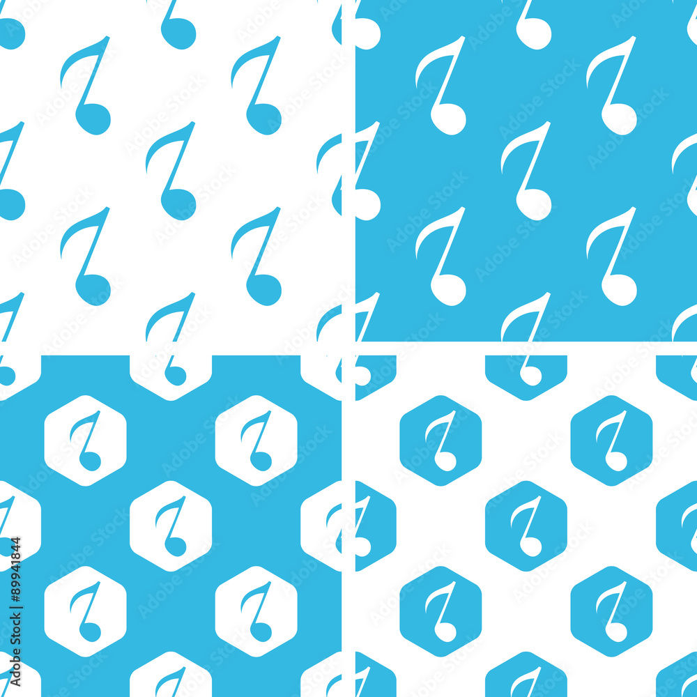 Poster eighth note patterns set
