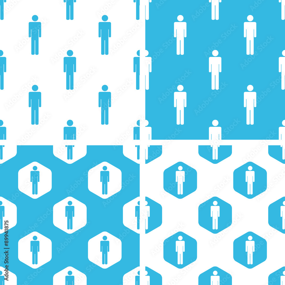 Poster man patterns set
