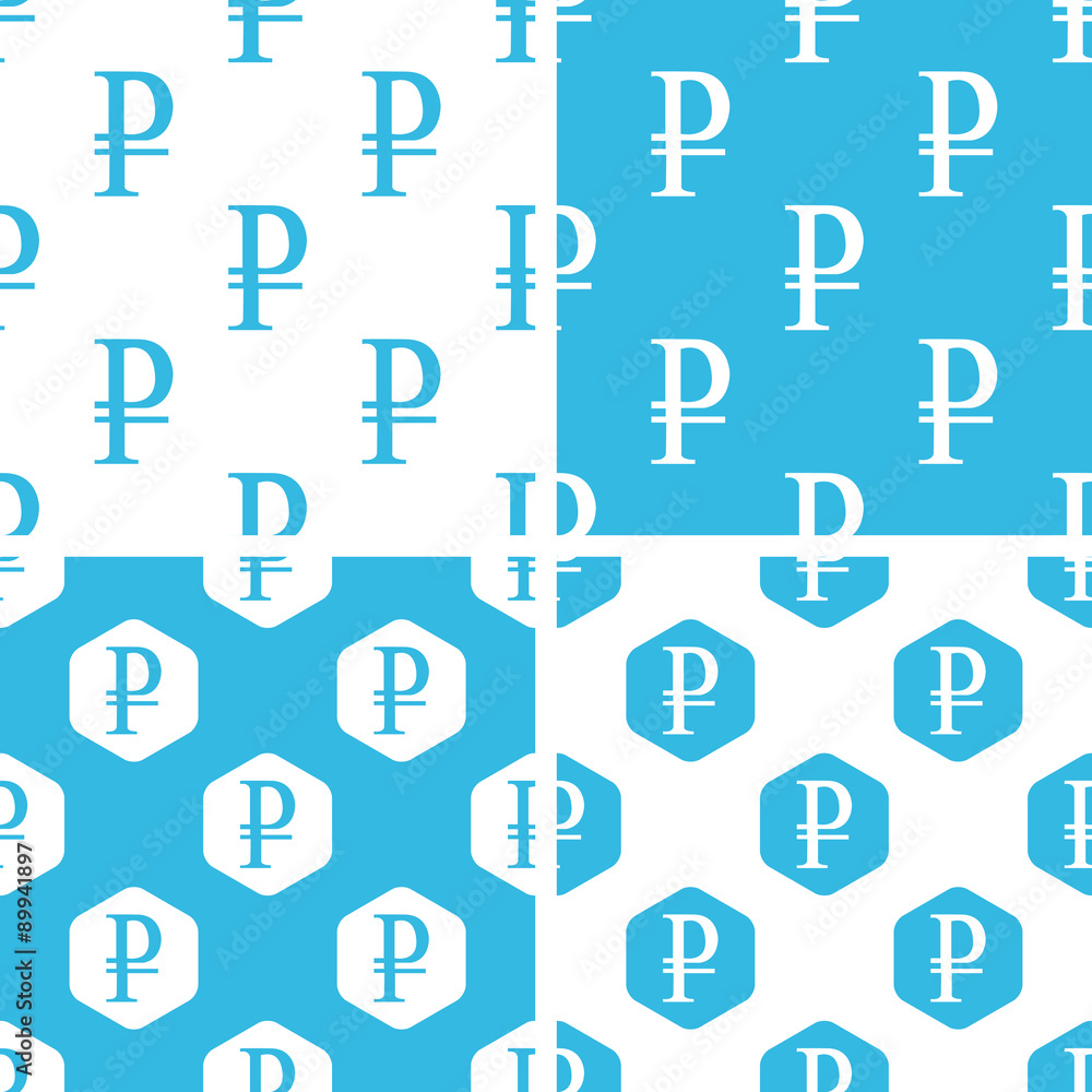 Poster Rouble patterns set