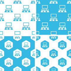 Naklejka premium Cinema patterns set
