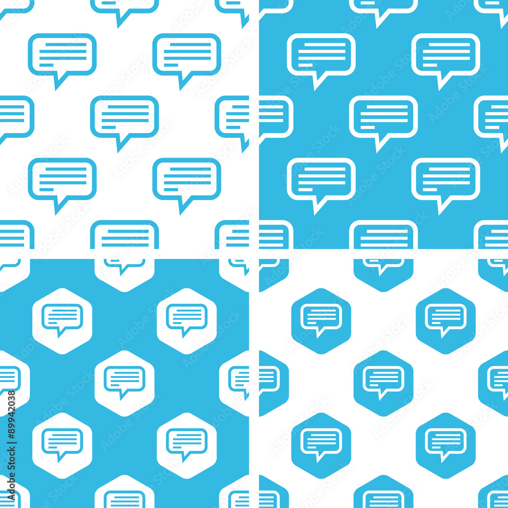 Poster text message patterns set