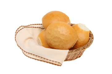 Bread rolls in a basket