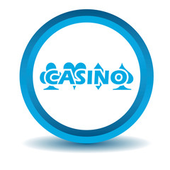 Casino icon, blue, 3D