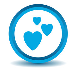 Love icon, blue, 3D