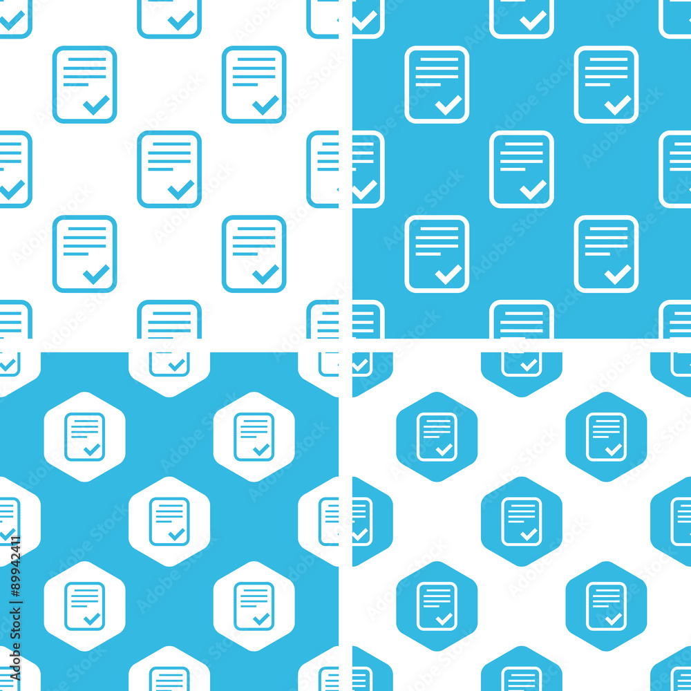 Poster approved document patterns set