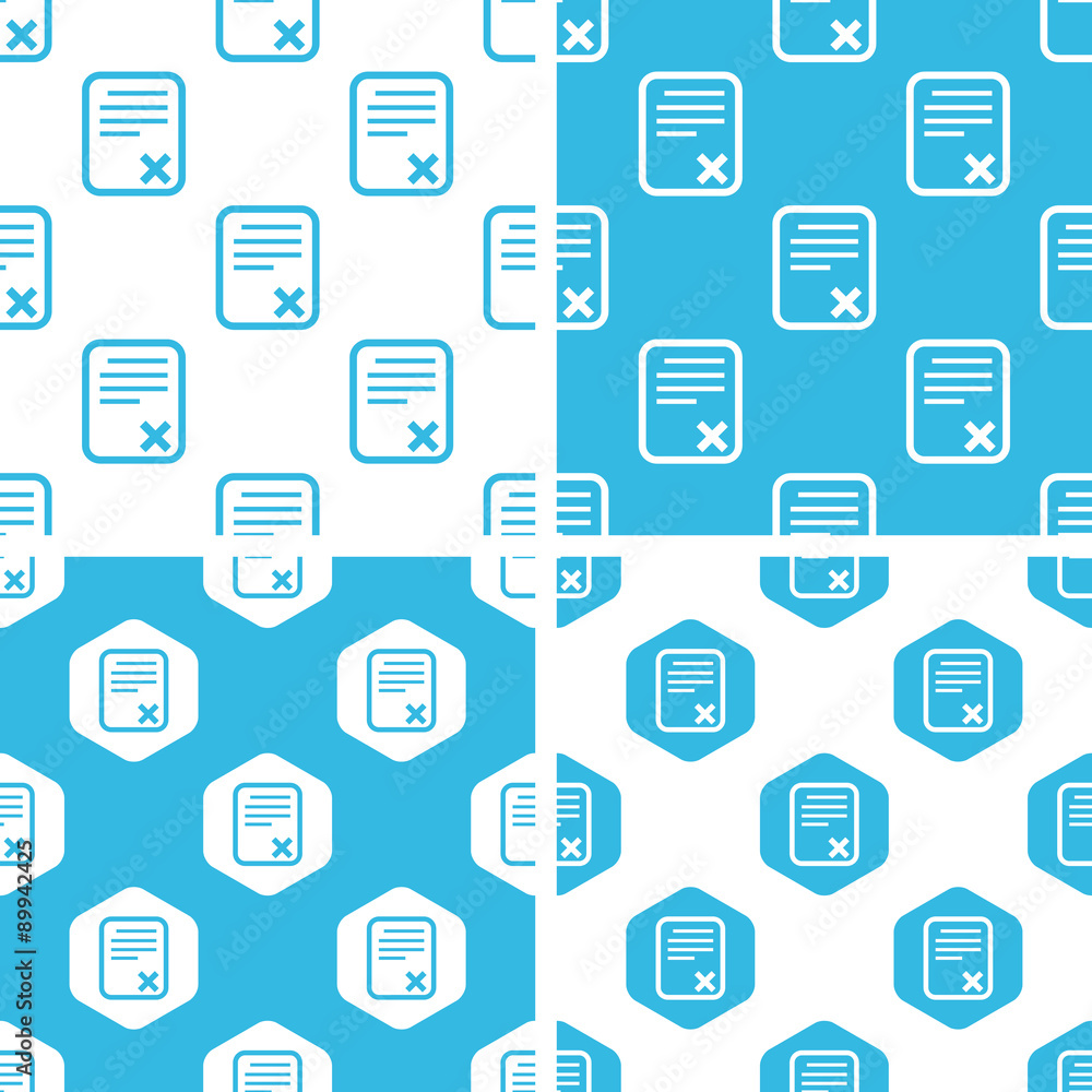 Poster declined document patterns set