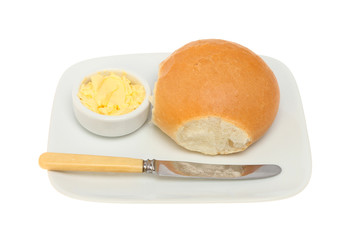 Bread roll and butter