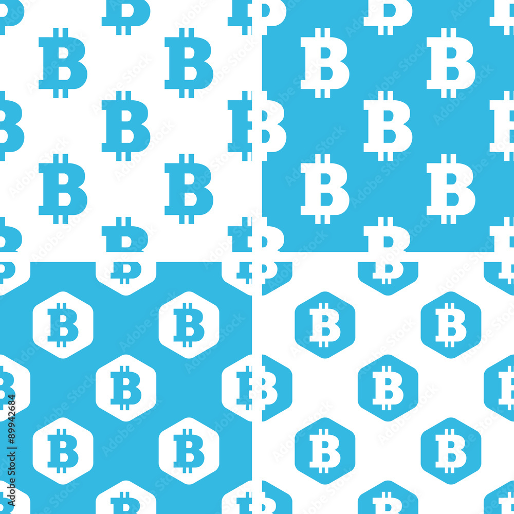 Poster bitcoin patterns set